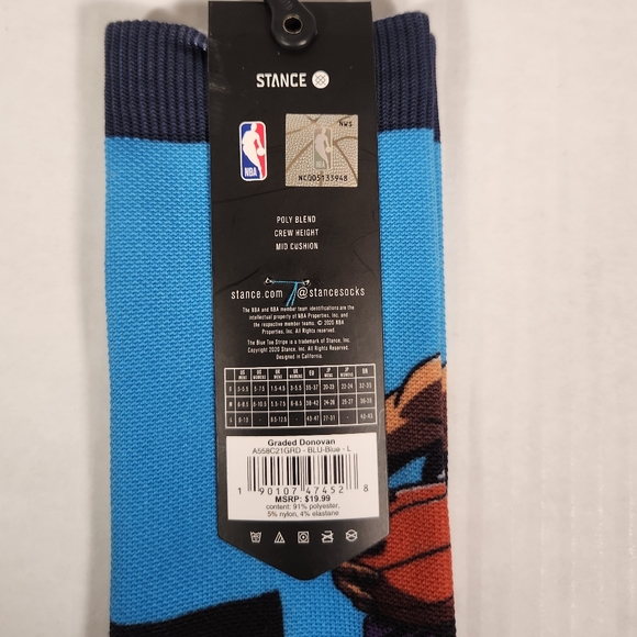 NWT Men's Utah Jazz Donovan Mitchell Stance Graded Crew Socks - Picture 3 of 10